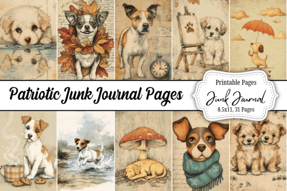 dog junk journal kit printable pages junk journal kit printable ephemera