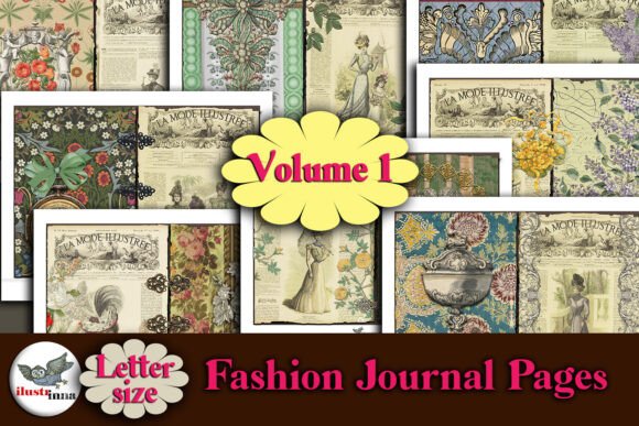 la mode illustrée de paris volume 1 junk journal magazine printable collage paper