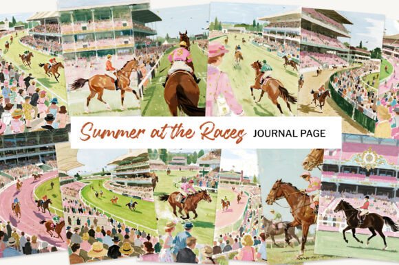 summer racing junk journal paper junk journal magazine printable collage paper