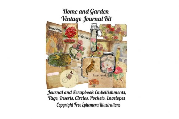house and garden magazine journal kit junk journal magazine printable collage paper