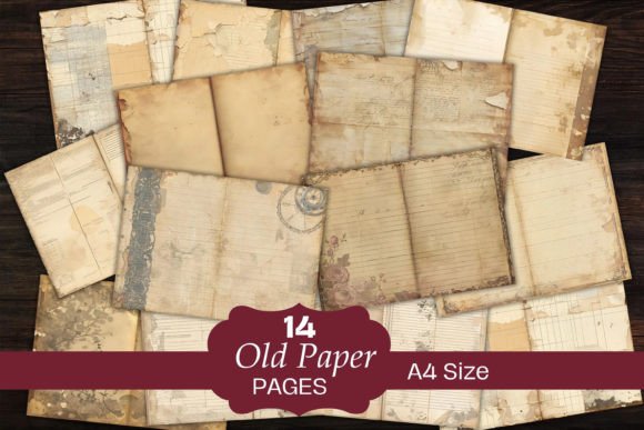 neutral old papers junk journal pages printable scrapbook spread ideas