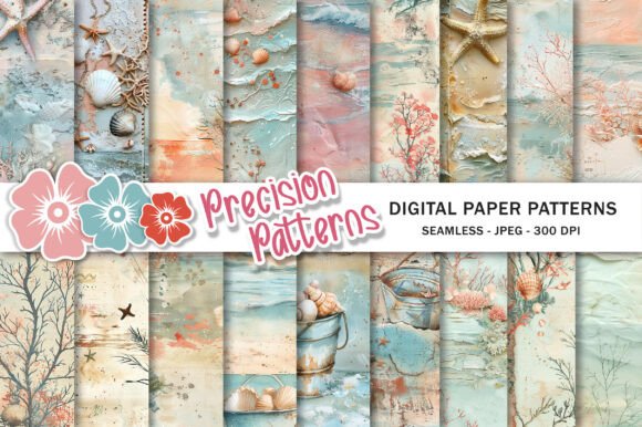 summer ocean beach junk journal pages printable scrapbook spread ideas