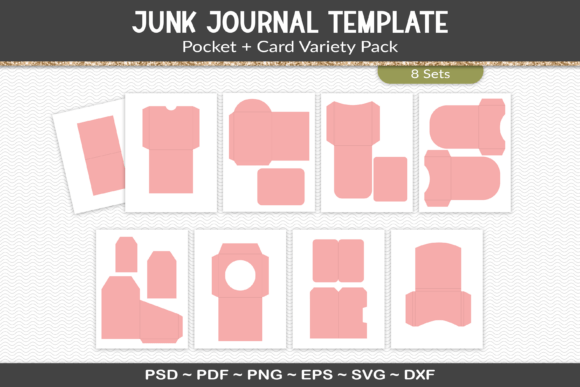 junk journal pockets and cards template junk journal pockets envelopes printable diy