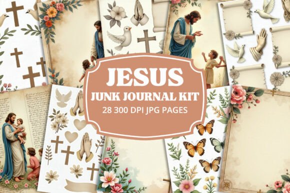 jesus christian junk journal kit junk journal pockets envelopes printable diy