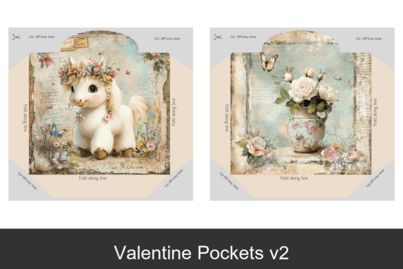 storybook pockets v2 junk journal pockets envelopes printable diy