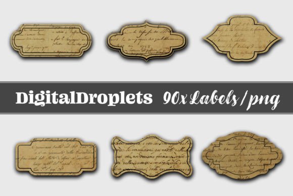 labels scribbled vintage tags junk journal stickers printable tags labels
