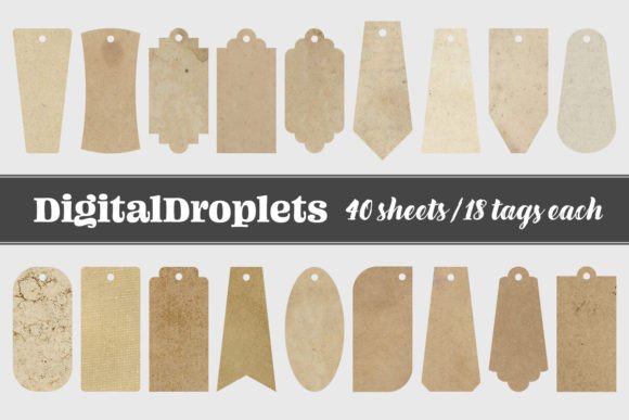 vintage papers vol.2 tags junk journal stickers printable tags labels