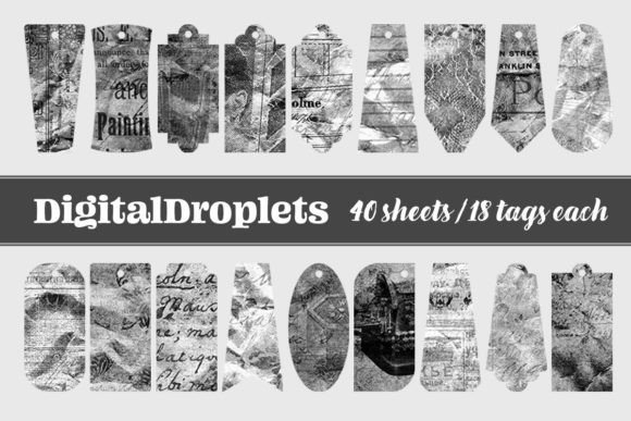 printed lace vol.23 tags junk journal stickers printable tags labels