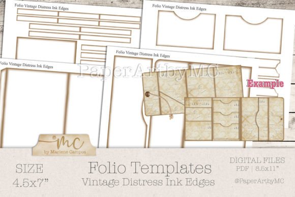 junk journal folio templates vintage junk journal templates printable pdf canva