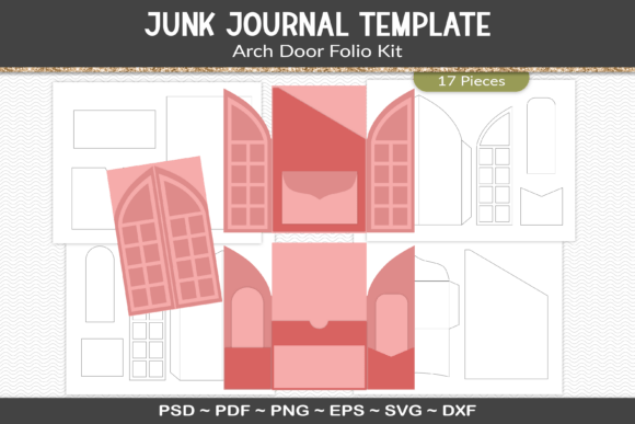 junk journal folio template kit vol. 6 junk journal templates printable pdf canva