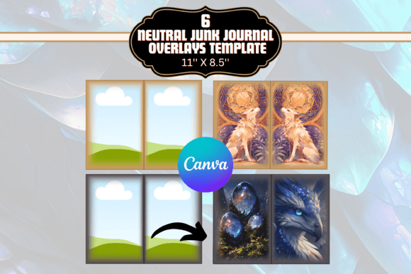 neutral canva junk journal template junk journal templates printable pdf canva
