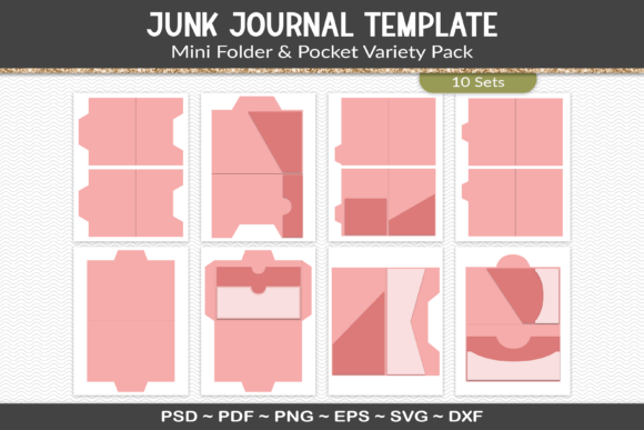 junk journal folder templates junk journal templates printable pdf canva