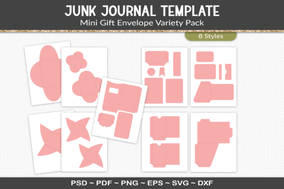 junk journal pockets and tags template junk journal templates printable pdf canva