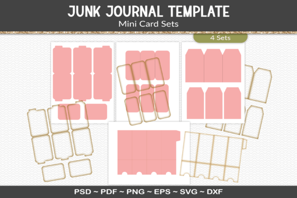 junk journal accordion cards template junk journal templates printable pdf canva