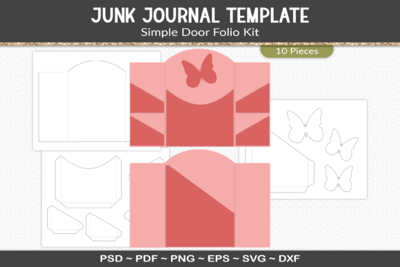 junk journal folio template kit vol. 7 junk journal templates printable pdf canva