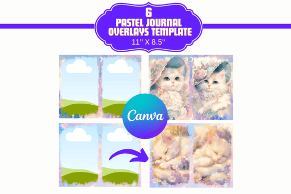 pastel junk journal canva template vol. 2 junk journal templates printable pdf canva