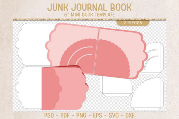 junk journal mini book template junk journal templates printable pdf canva