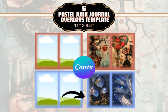 pastel canva junk journal template vol. 3 junk journal templates printable pdf canva