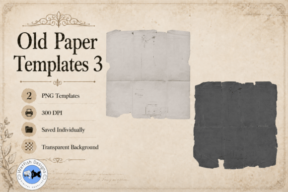 old paper png templates vol. 3 junk journal templates printable pdf canva