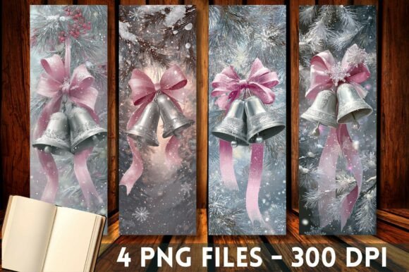 Shabby Chic Bow Silver Bells Bookmark vintage silver metal bookmark design