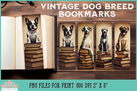 Dog Breed Vintage Bookmark Printable bookmark vintage printable