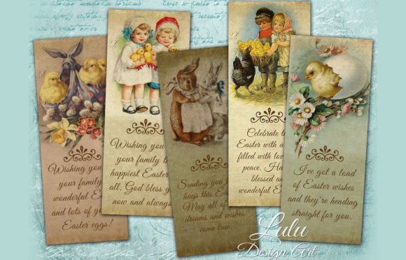 Vintage Easter Bookmarks bookmark vintage printable