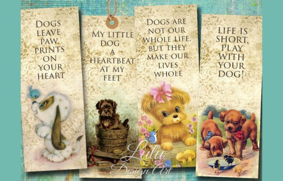 Vintage Dogs Bookmarks bookmark vintage printable