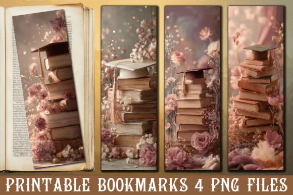 Vintage Pink Floral Graduation Bookmark vintage bookmark ideas design template