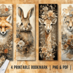 Animal Vintage Bookmark Sublimation vintage bookmark printable diy