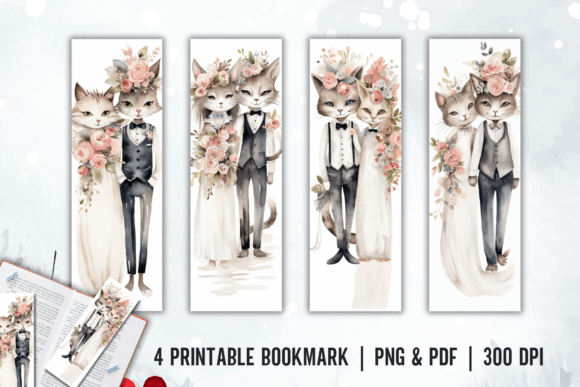 Married Cat Vintage Bookmark Printable vintage bookmark printable diy