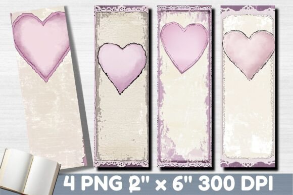 Vintage Heart Printable Bookmark Design vintage bookmark printable diy