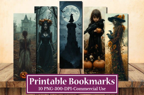Vintage Spooky Halloween Printable vintage bookmark printable diy