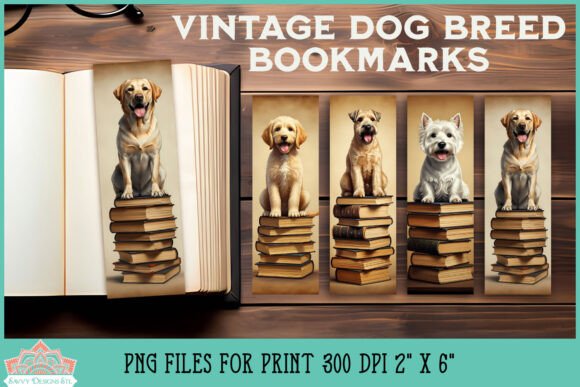 Dog Breed Vintage Bookmark Printable Vol. 23 vintage bookmark printable diy