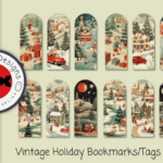 Vintage Scrapbook Christmas Bookmark vintage bookmark christmas printable
