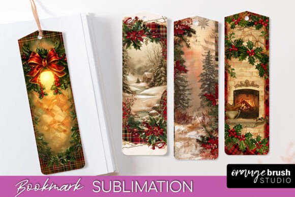 Vintage Christmas Bookmark PNG Printable Vol. 129 vintage bookmark christmas printable