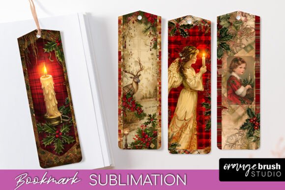 Vintage Christmas Bookmark PNG Printable Vol. 96 vintage bookmark christmas printable
