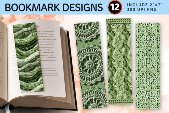 Soft Green Crochet Fabric PNG Bookmark vintage crochet lace bookmark pattern