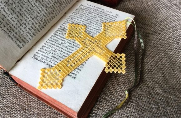 Cross Bookmark Embroidery vintage crochet lace bookmark pattern