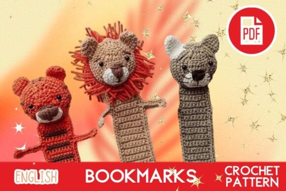 Bookmark Animals Crochet Pattern PDF vintage crochet lace bookmark pattern