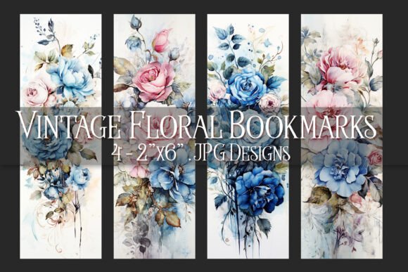 Floral Bookmark Printable Vol. 5 vintage floral bookmark printable