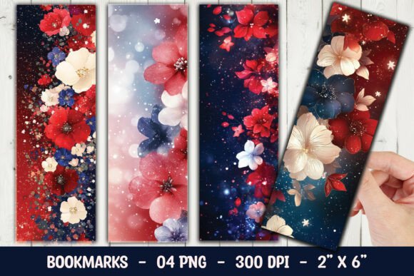 Floral Vintage Blue Bookmark Sublimation vintage floral bookmark printable