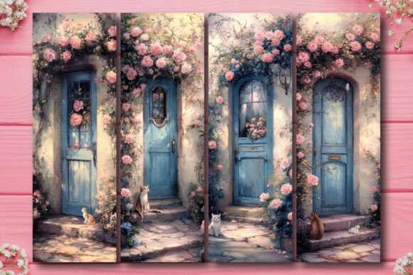 Vintage Floral Door Bookmark PNG Vol. 2 vintage floral bookmark printable