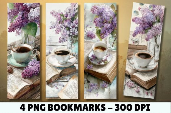 Lavender Floral Vintage Book Bookmark vintage floral bookmark printable