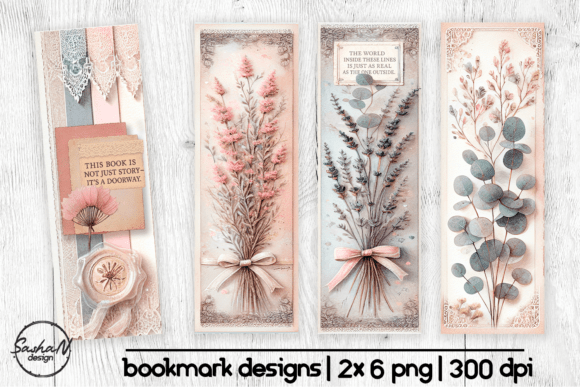 Vintage Floral Bookmark Scrapbooking vintage floral bookmark printable