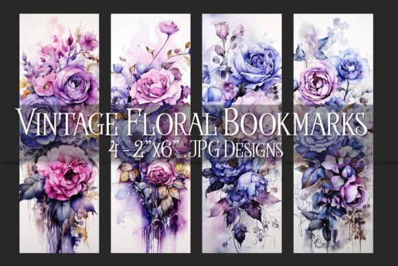 Floral Bookmark Printable Vol. 28 vintage floral bookmark printable