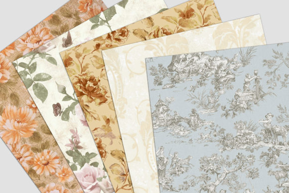 Vintage Wallpaper Digital Paper Pack vintage frame background wallpaper png