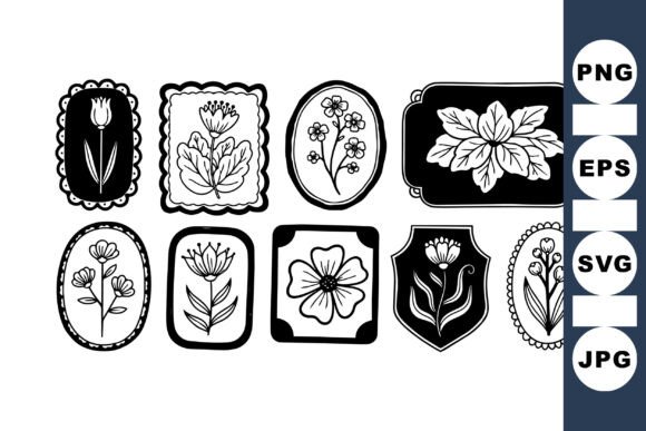 Vintage Botanical Frame Clipart Set vintage frame clipart png transparent