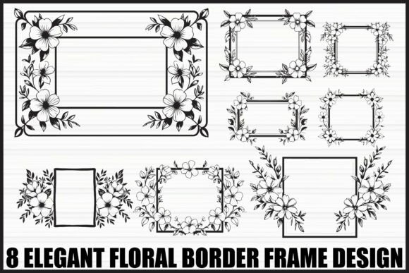 Elegant Floral Frame Bundle vintage frame clipart png transparent