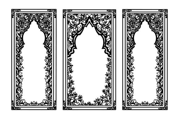 Elegant Islamic Frame Bundle vintage frame clipart png transparent