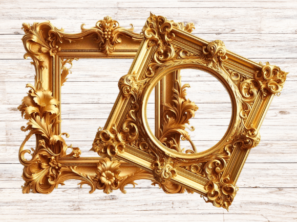 Gold Frames Clipart Antique Frame PNG vintage frame clipart png transparent